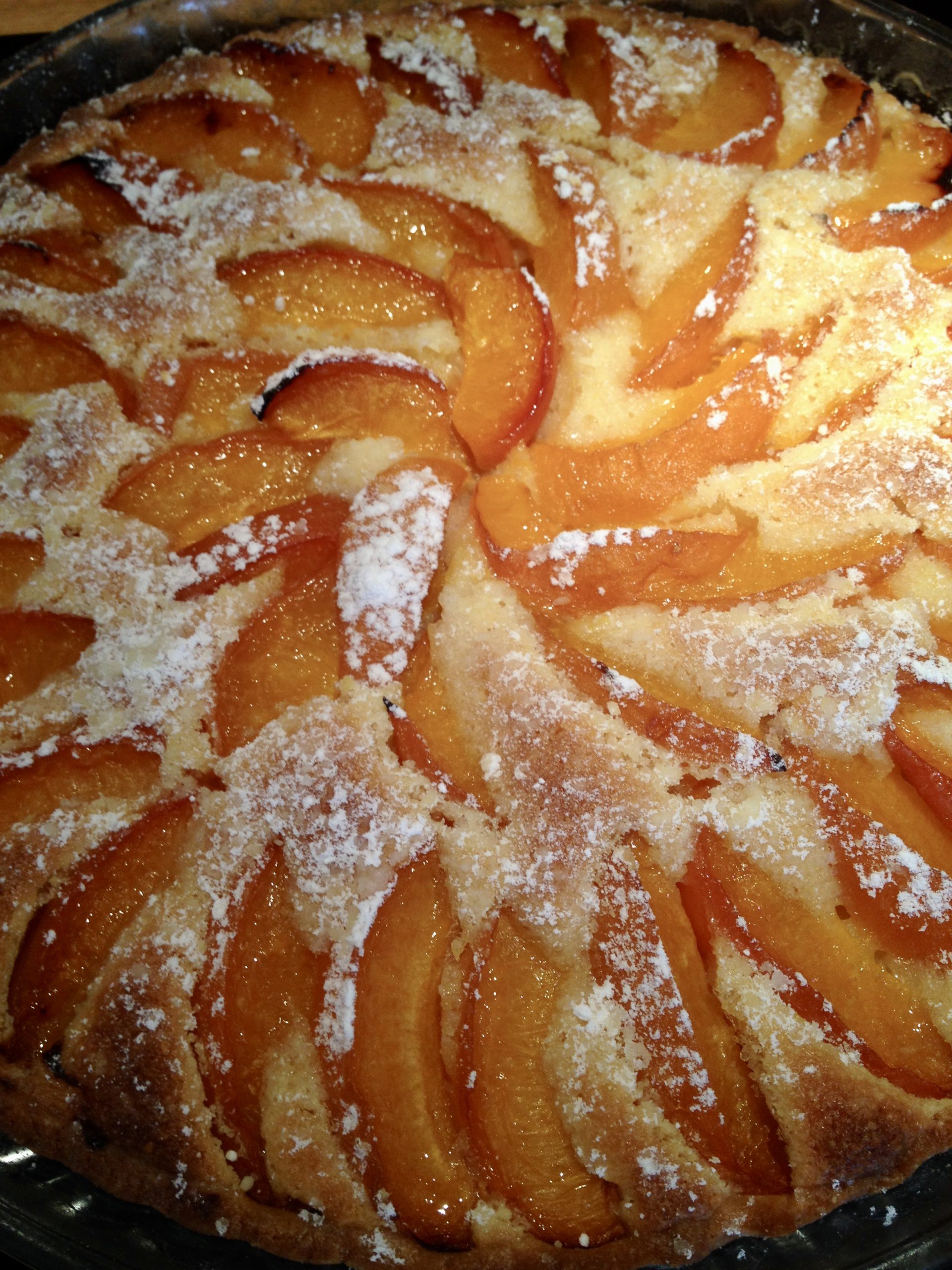 Homemade apricot tart
