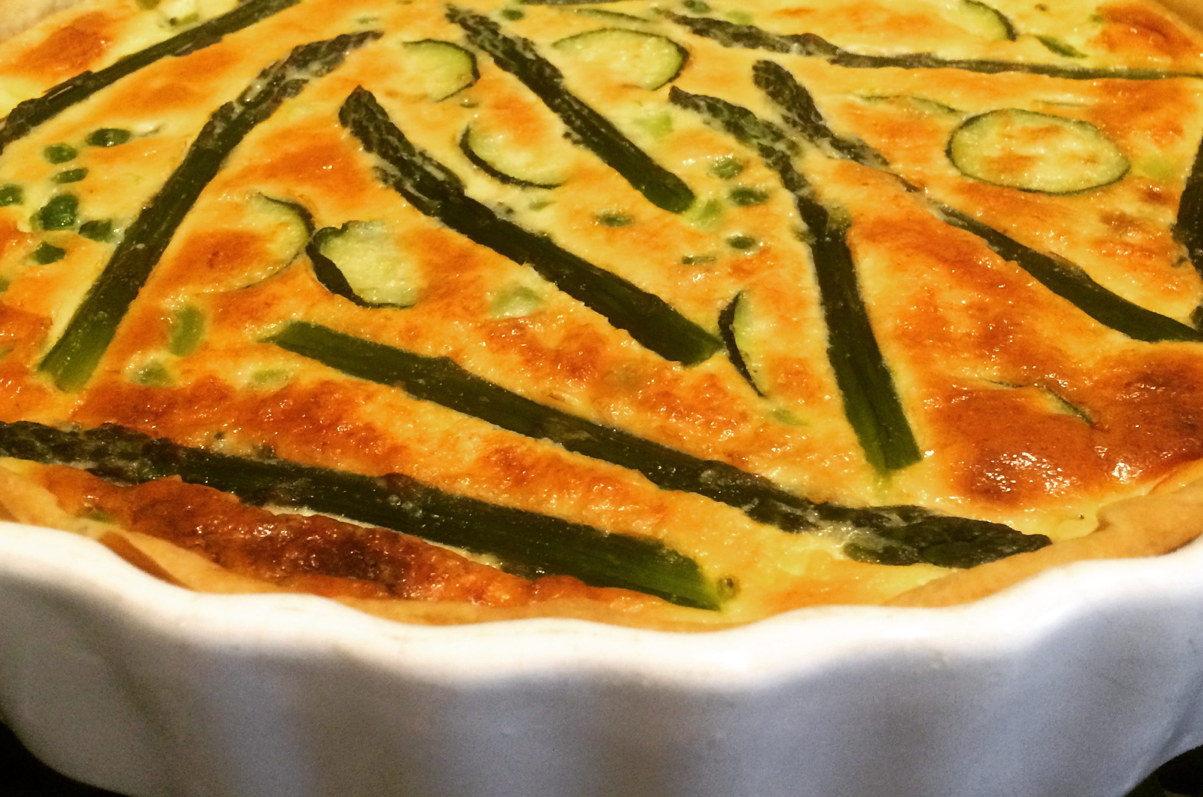 Home made spring vegetable tart