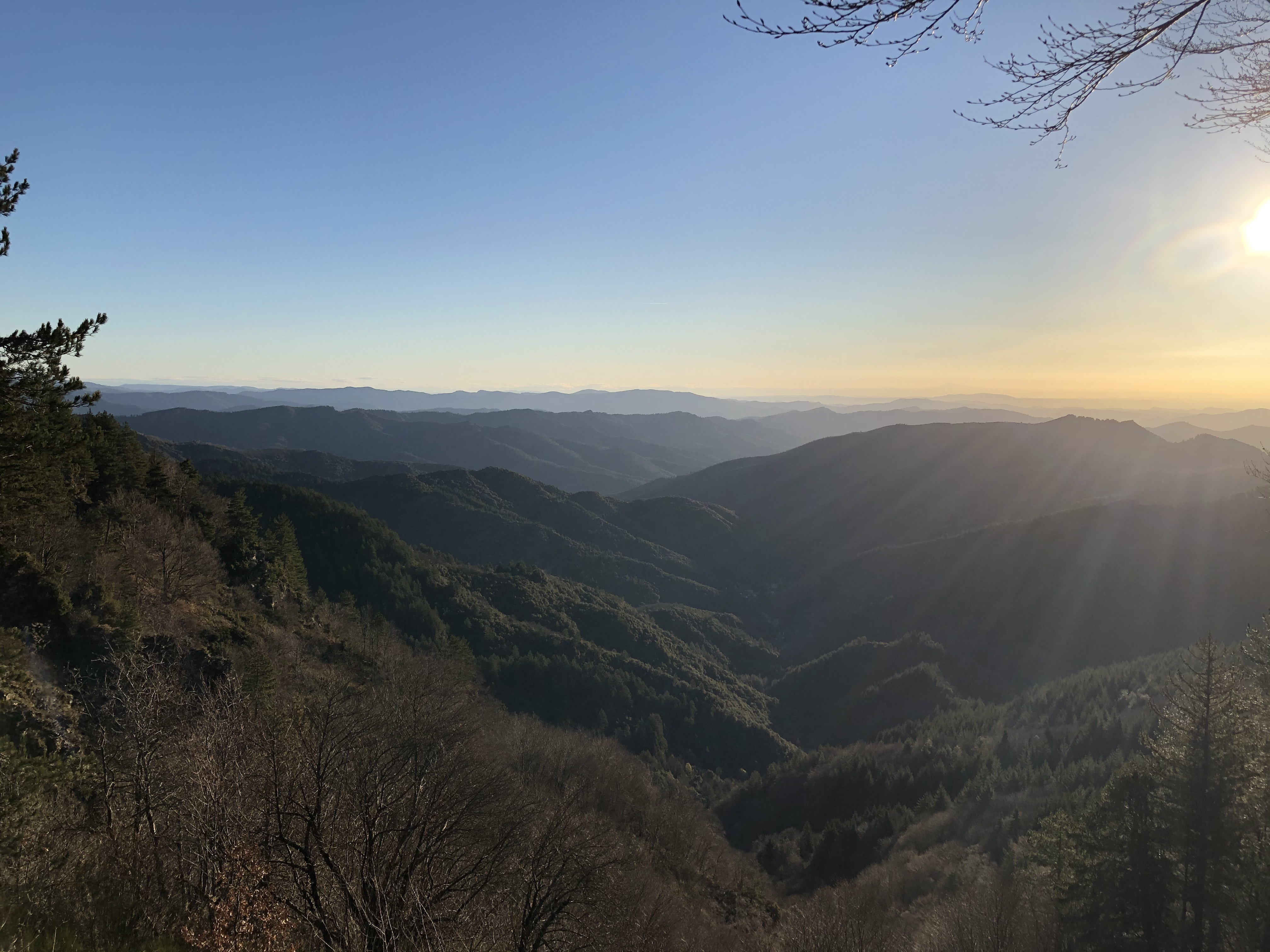 Lever de soleil sur les Cévennes