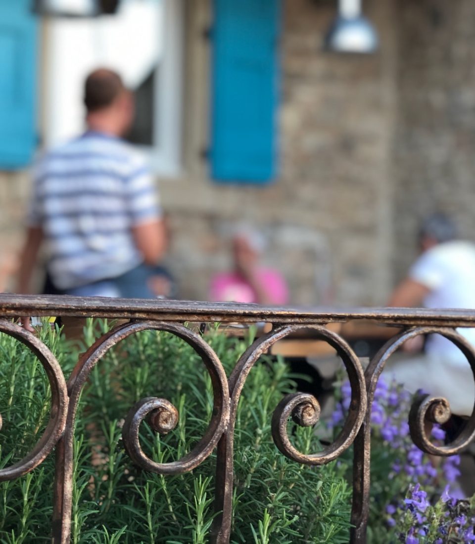 Repas en terrasse
