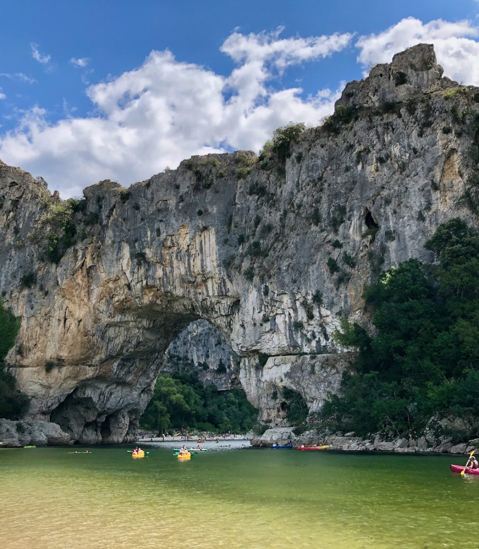 En canoë sur l'Ardèche
