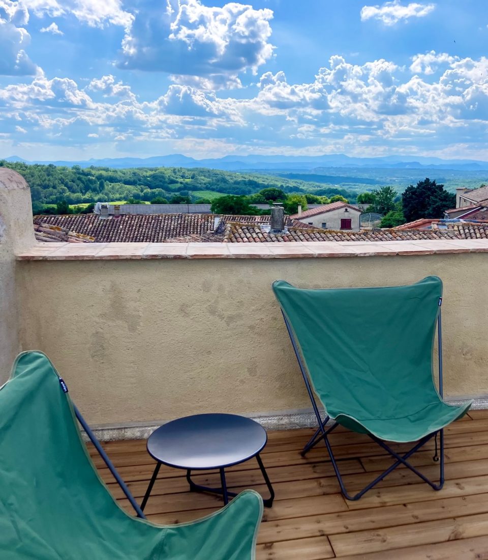Terrase panoramique sur le toit