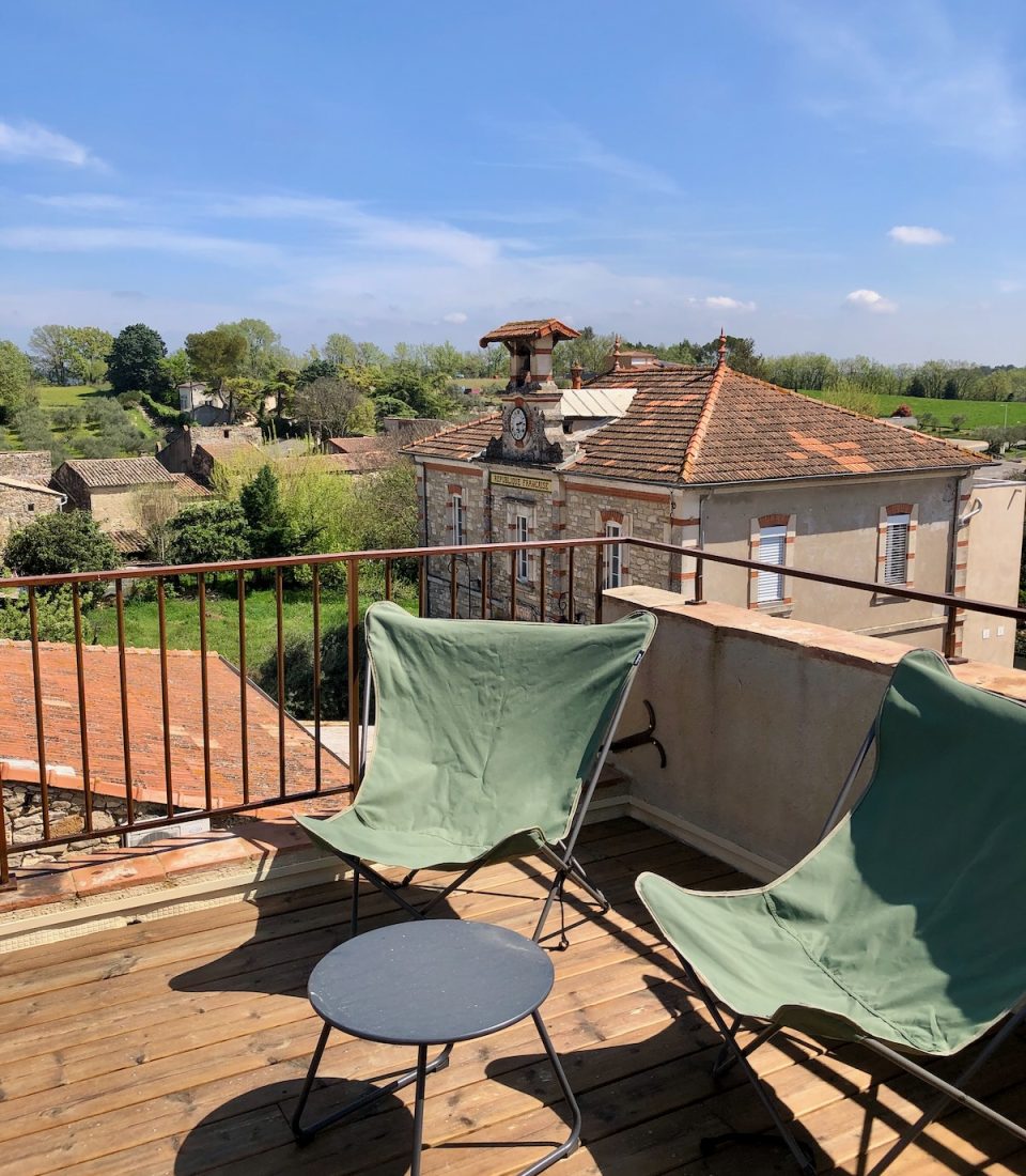 Terrase panoramique sur le toit